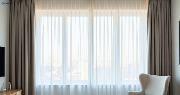 Freshly steam cleaned curtains in samford-valley QLD